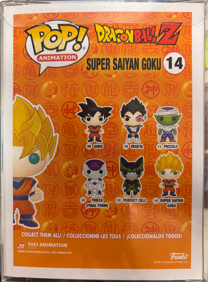 Funko Dragon Ball Z Super Saiyan Goku #14 (Very Good)  Sean Schemmel Auto PSA