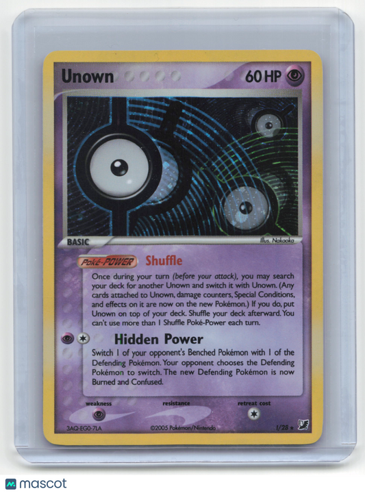2005 Pokemon Unown EX Unseen Forces #1/28 Holo