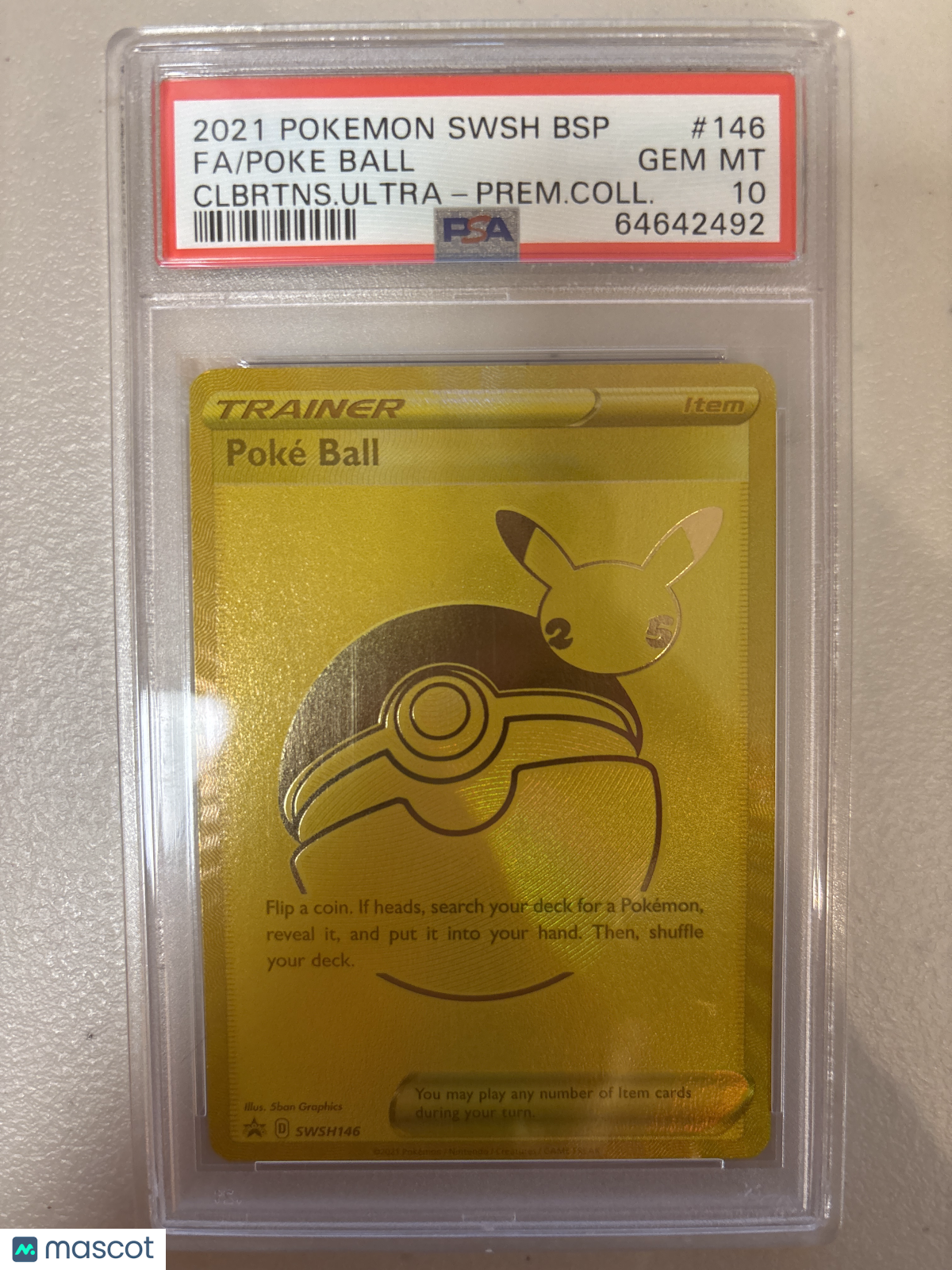 —Poke Ball #146 2021 Pokemon Swsh Black Star Promo— PSA 10