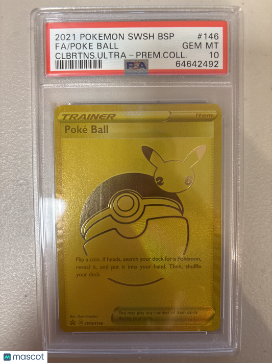 —Poke Ball #146 2021 Pokemon Swsh Black Star Promo— PSA 10
