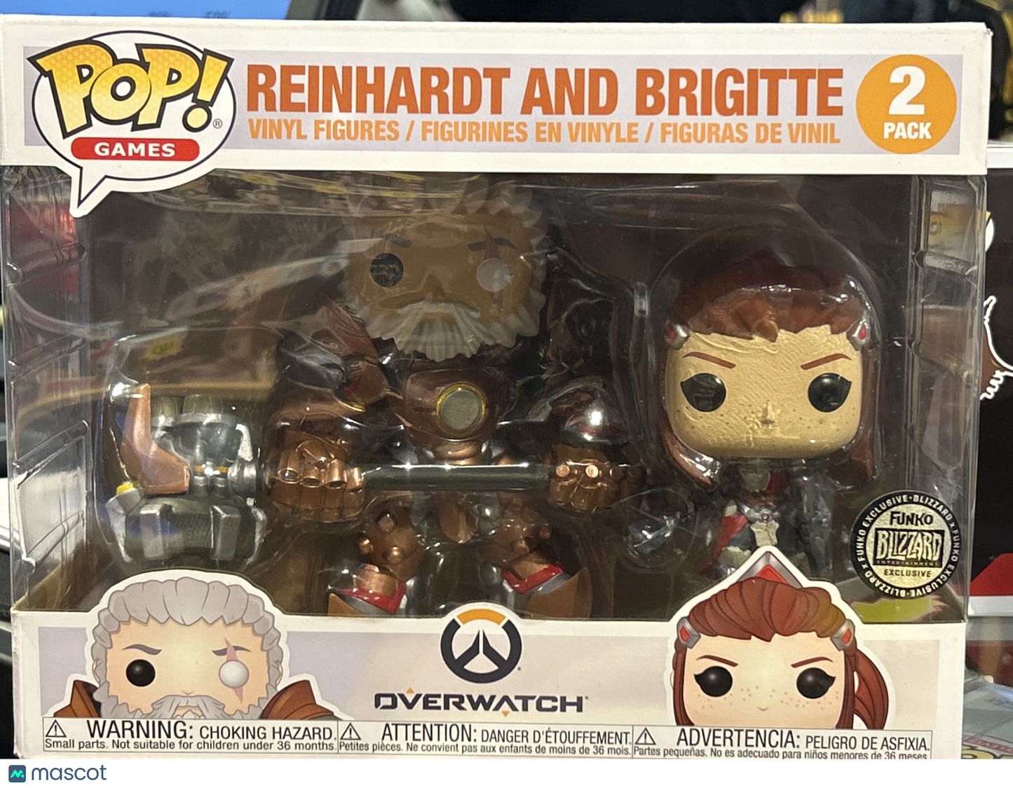 FunkoOverwatch Reinhardt and Brigitte # Exclusive Blizzard Entertainment - Papa Joey's Collectibles