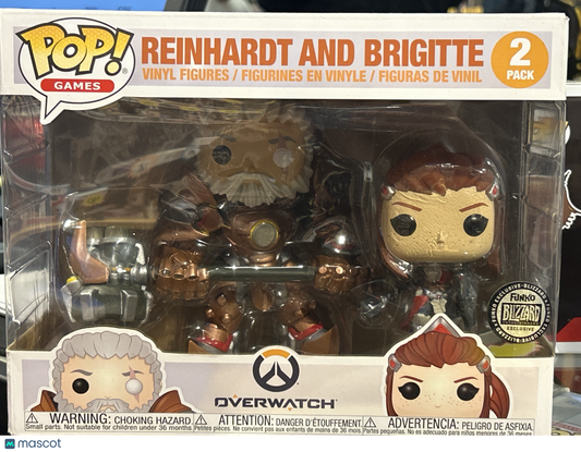 FunkoOverwatch Reinhardt and Brigitte # Exclusive Blizzard Entertainment - Papa Joey's Collectibles