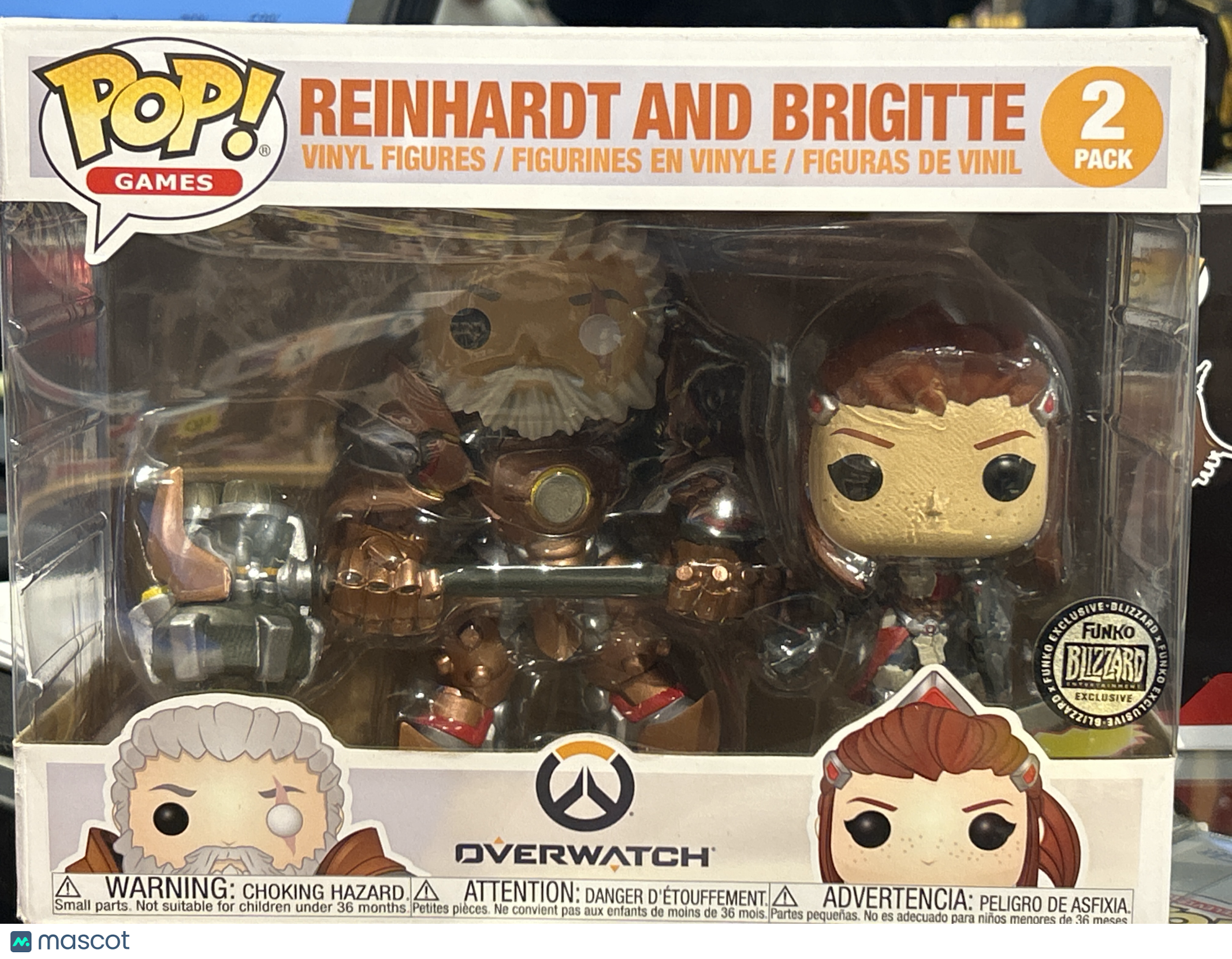 FunkoOverwatch Reinhardt and Brigitte # Exclusive Blizzard Entertainment