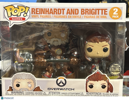 FunkoOverwatch Reinhardt and Brigitte # Exclusive Blizzard Entertainment