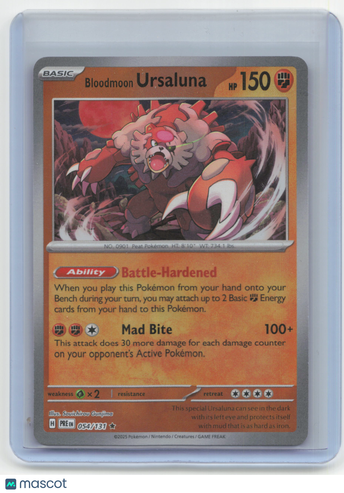 2025 Pokemon Bloodmoon Ursaluna Prismatic Evolutions #54/131 Near Mint