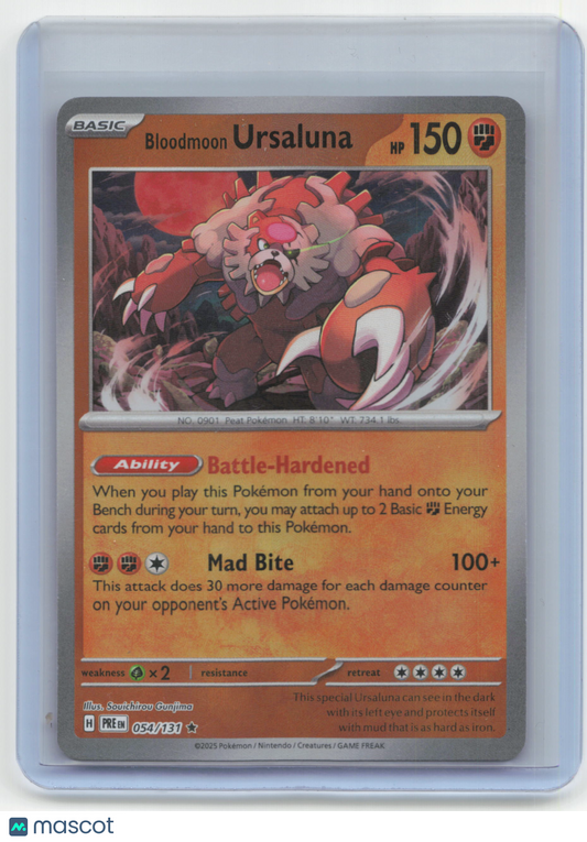 2025 Pokemon Bloodmoon Ursaluna Prismatic Evolutions #54/131 Near Mint