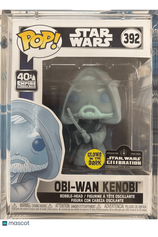 2020 Funko Star Wars Celebration Obi Wan Kenobi #392 glow in the dark #/3000 Sealed Boxes