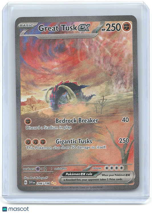 Pokémon Great Tusk 2023 Pokemon SV1a #246/198 Pokémon ex