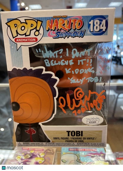 Funko Naruto Shippuden: Tobi #184 (Very Good) Michael Yurchak Auto JSA