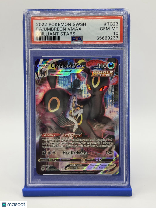 2022 Pokemon Umbreon VMAX Brilliant Stars: Trainer Gallery Rare #TG23 PSA 10