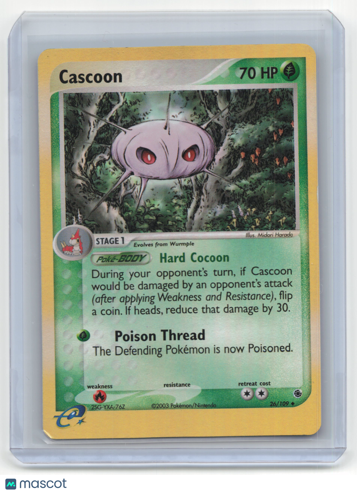 2003 Pokemon Cascoon Ruby and Sapphire #26/109 Lightly Played