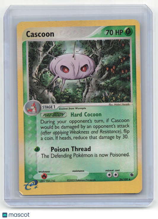 2003 Pokemon Cascoon Ruby and Sapphire #26/109 Lightly Played
