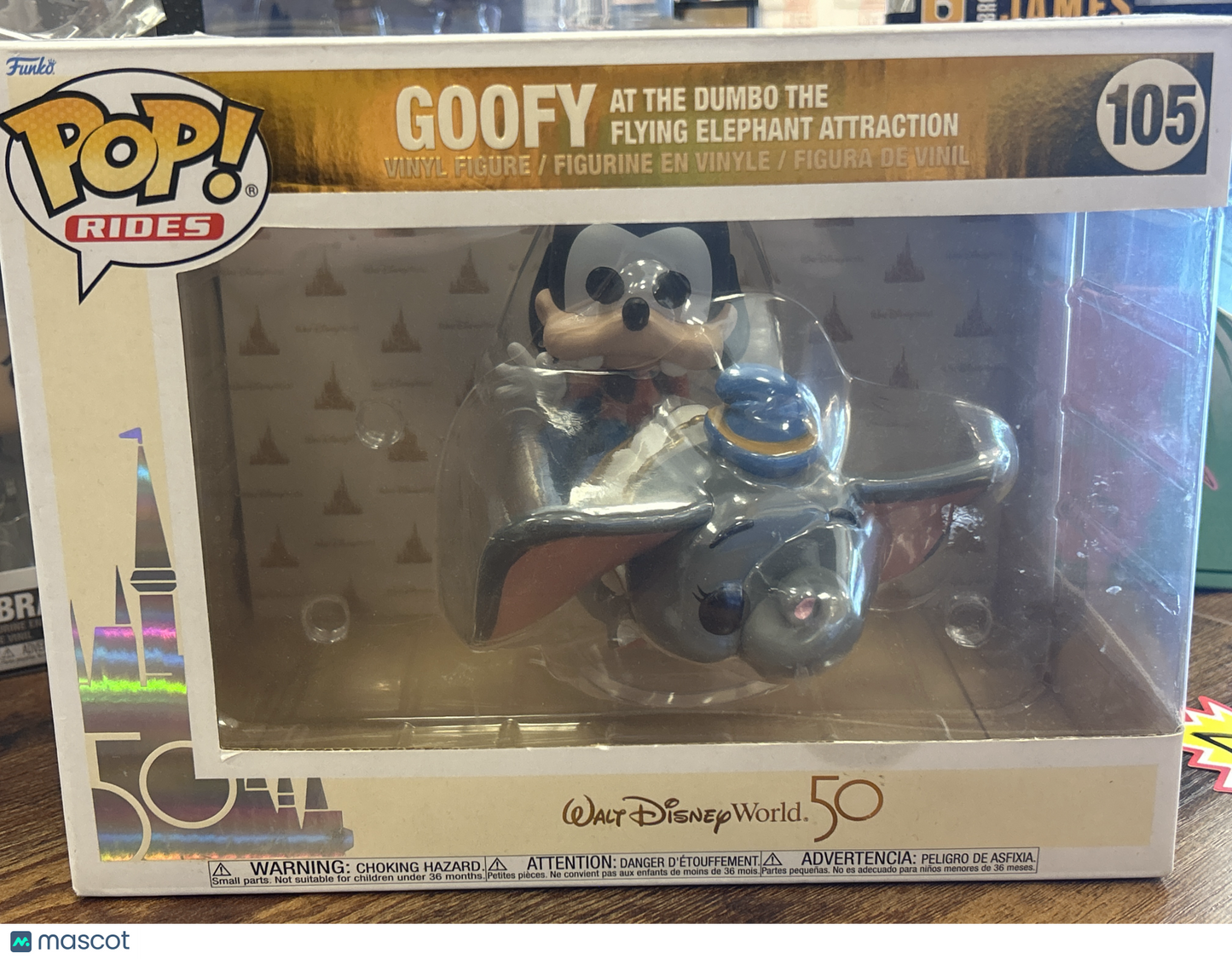 Funko Goofy at the Dumbo the Flying Elephant Attraction #