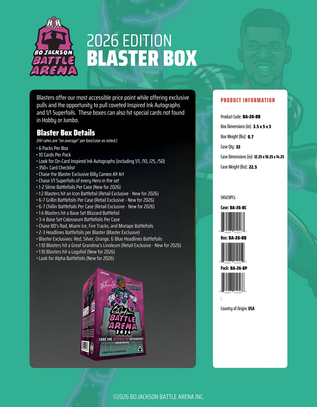 2026 Bo Jackson Battle Arena "The Griffey Set" Blaster Box