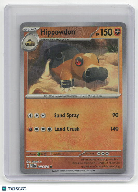 2008 Pokemon Hippowdon prismatic evolutions #053/127