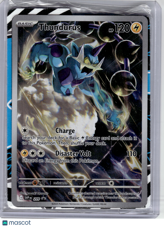 2025 Pokemon—Thundurus #209 Scarlet & Violet Promo—Black Star Promo [Sealed]