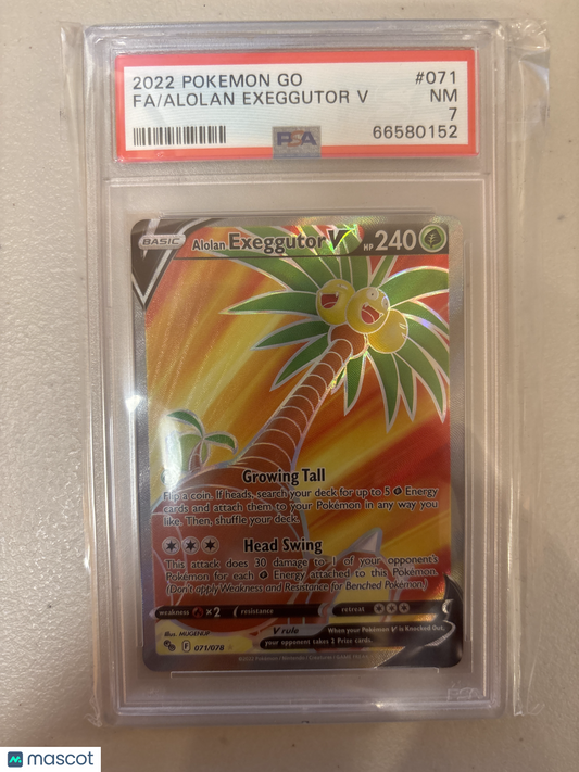 2022 Alolan Exeggutor V Fa Pokemon Go #071 PSA 7