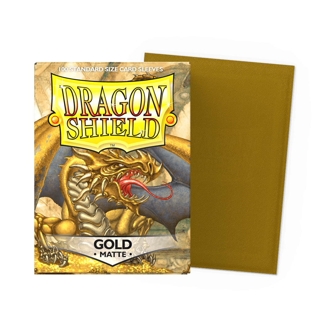 Dragon Shield Standard 20 Pt. Gold Matte Card Sleeves