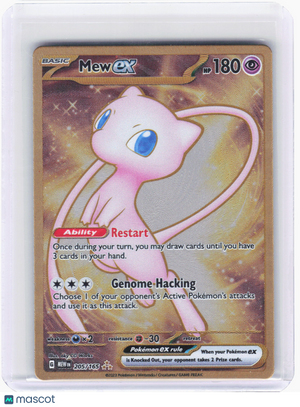 2023 Pokemon—Mew ex (Metal Card) #205/165 Scarlet & Violet 151—Hyper Rare Holo
