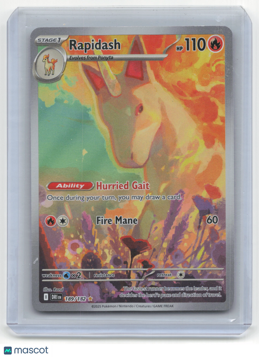2025 Pokemon Rapidash Destined Rivals #189/182 Near Mint
