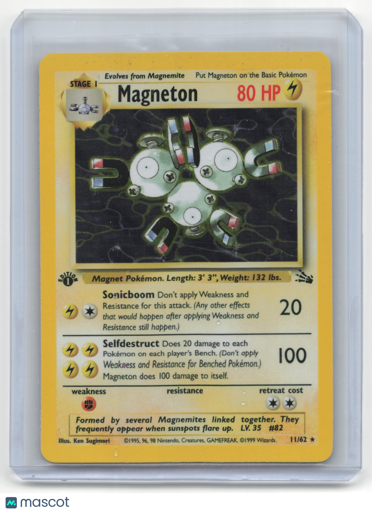 1999 Pokemon Magneton Fossil #11/62