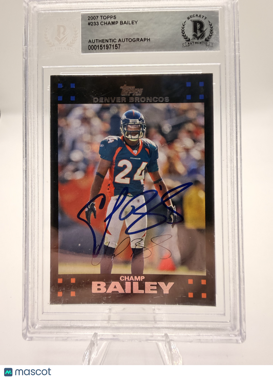 2007 Topps Football—Champ Bailey #233 —Authentic Auto