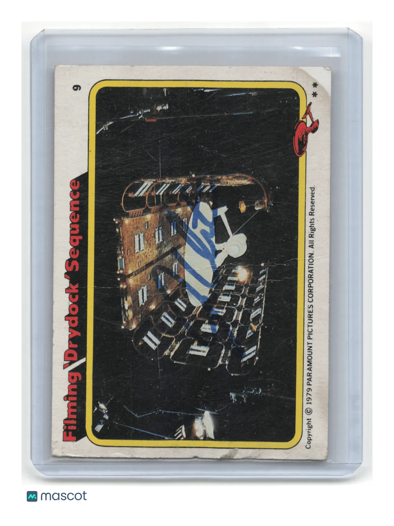 1979 Topps Star Trek: The Motion Picture #9 William Shatner Autographed - Papa Joey's Collectibles