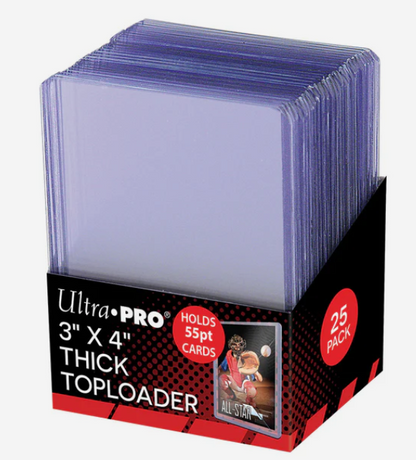 Ultra PRO Standard 55 Pt. Pt. Clear 3" x 4" Thick Toploader 25 ct.