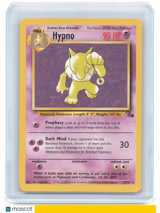 1997 Pokemon Hypno #23/62 - Papa Joey's Collectibles