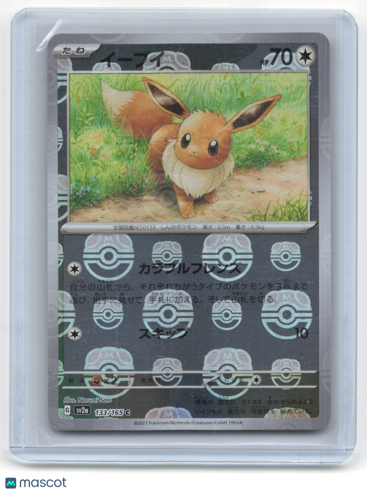 2023 Pokemon TCG Eevee Pokemon 151 #133/165 Japanese Masterball