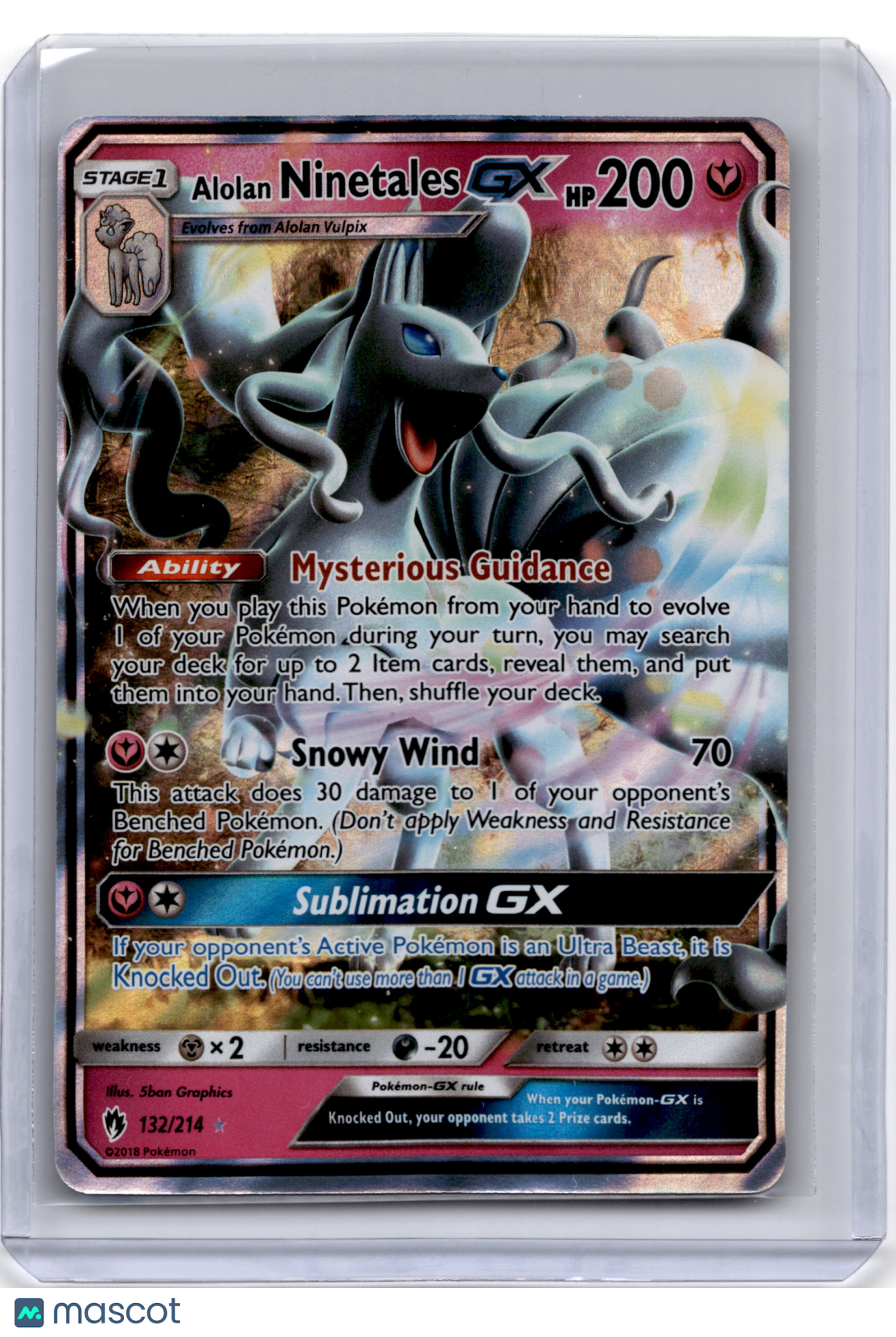 2018 Pokemon TCG Alolan Ninetales GX Lost Thunder #132/214 - Papa Joey's Collectibles