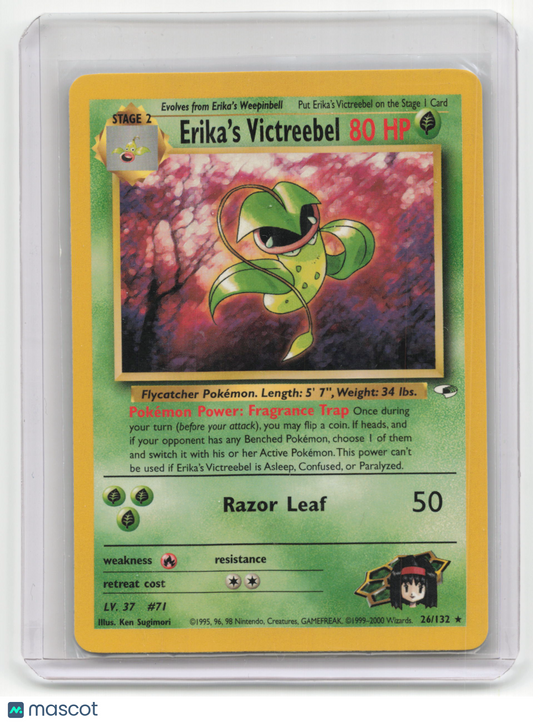 2000 Pokemon TCG Erika's Victreebel Gym Heroes #26/132 Basic Unlimited
