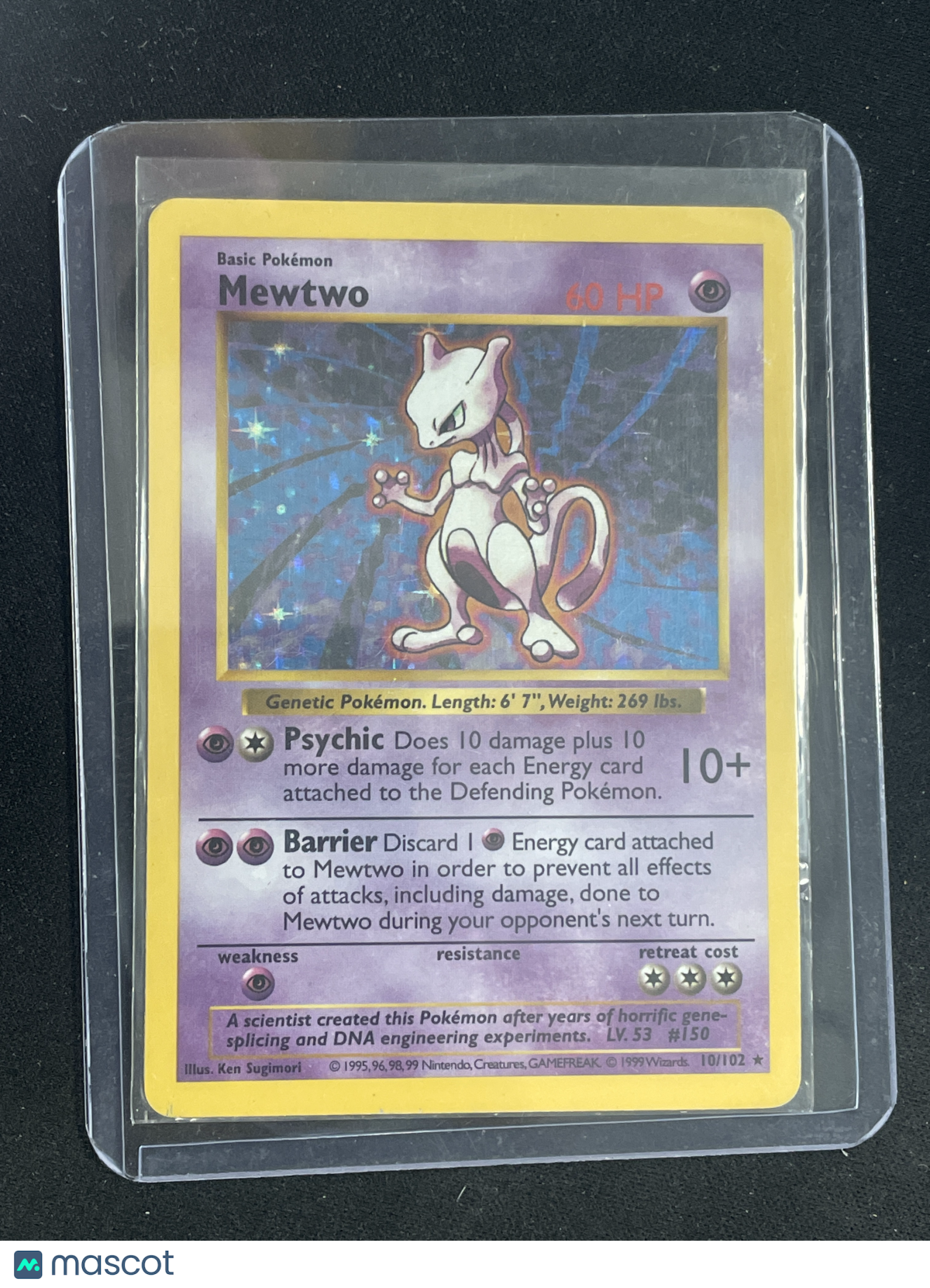 1995 Pokémon TCG Mewtwo #10/102 Shadowless