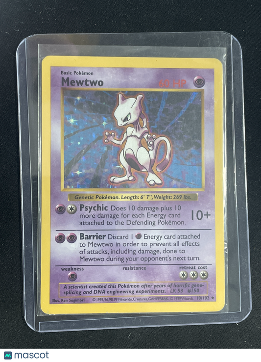 1995 Pokémon TCG Mewtwo #10/102 Shadowless