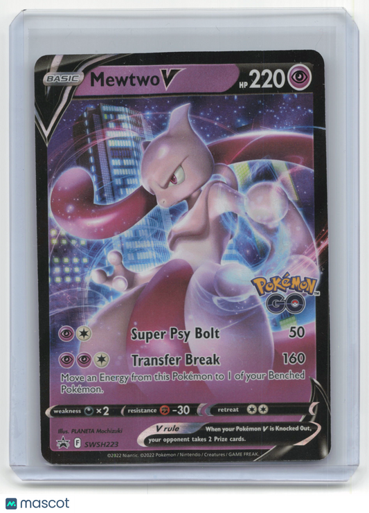 2022 Pokemon Mewtwo V Pokémon GO #SWSH223 Near Mint