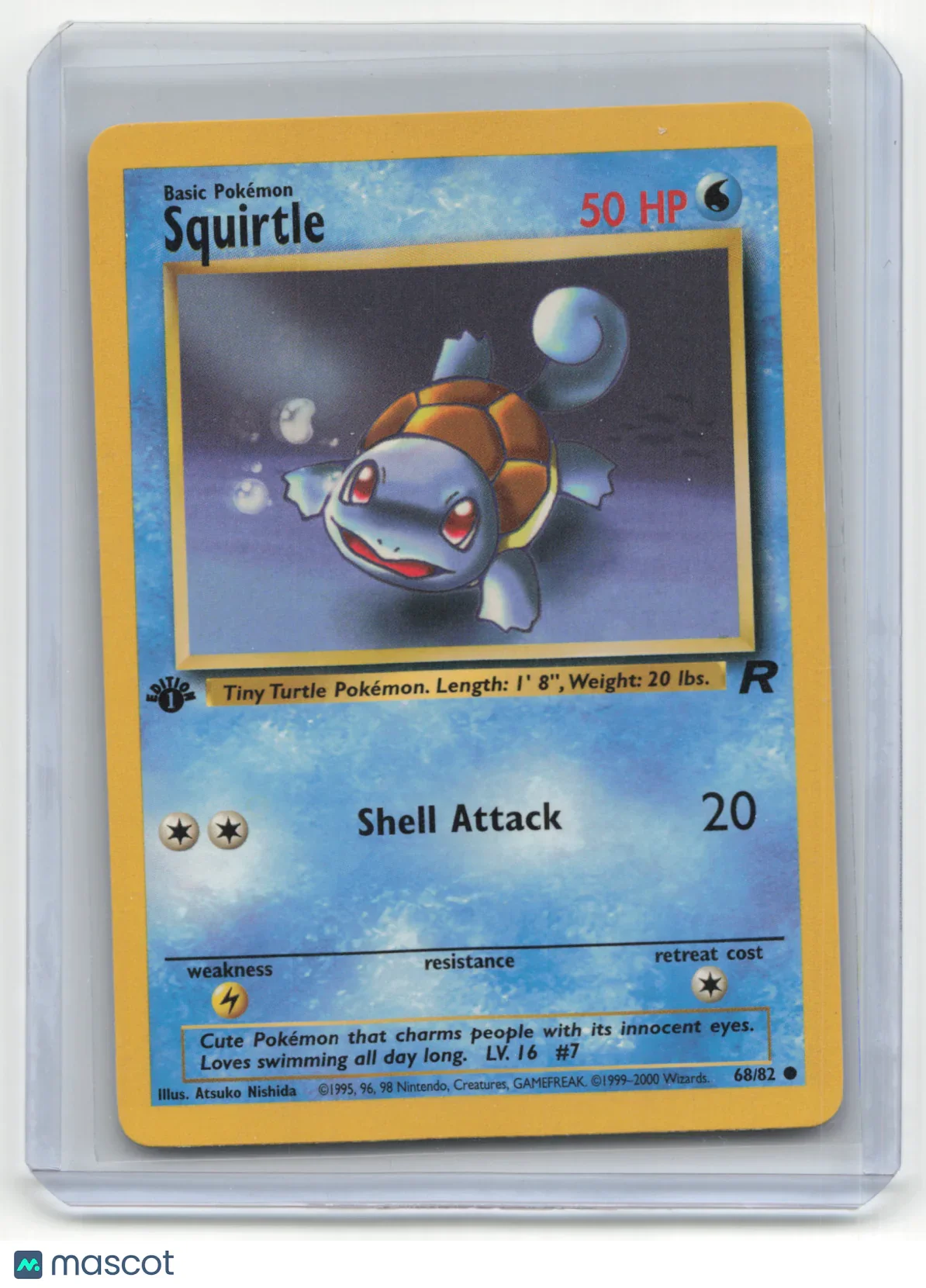 2000 Pokemon TCG Squirtle Team Rocket #68/82 1st Edition Basic - Papa Joey's Collectibles