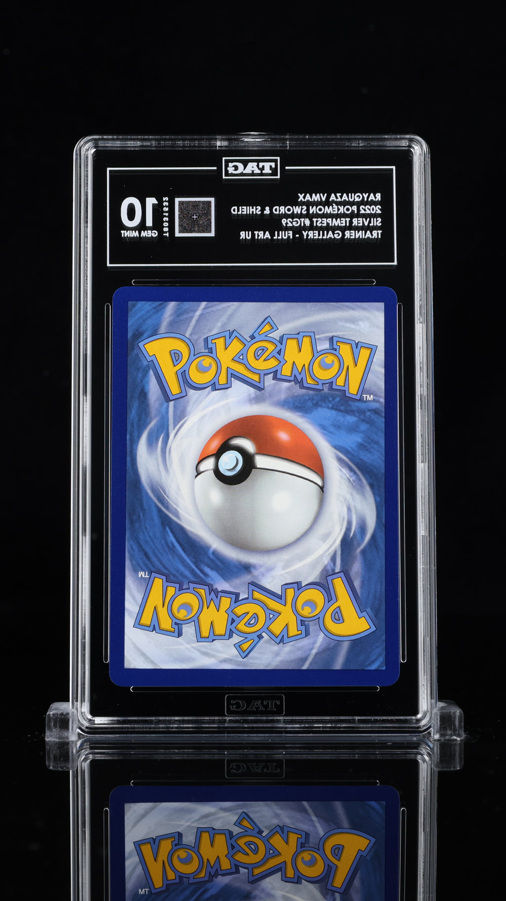 2022 Pokemon—Rayquaza VMAX #TG29 Silver Tempest TG—Secret Rare Holo TAG 10
