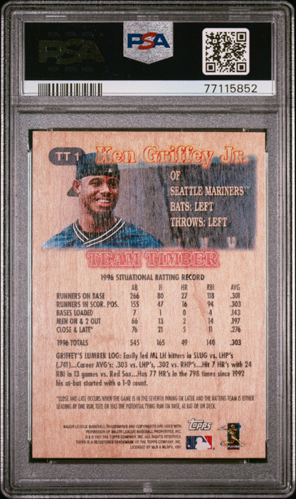 Topps 1997 Topps Team Timber Baseball—Ken Griffey JR. #TT1 —PSA 10