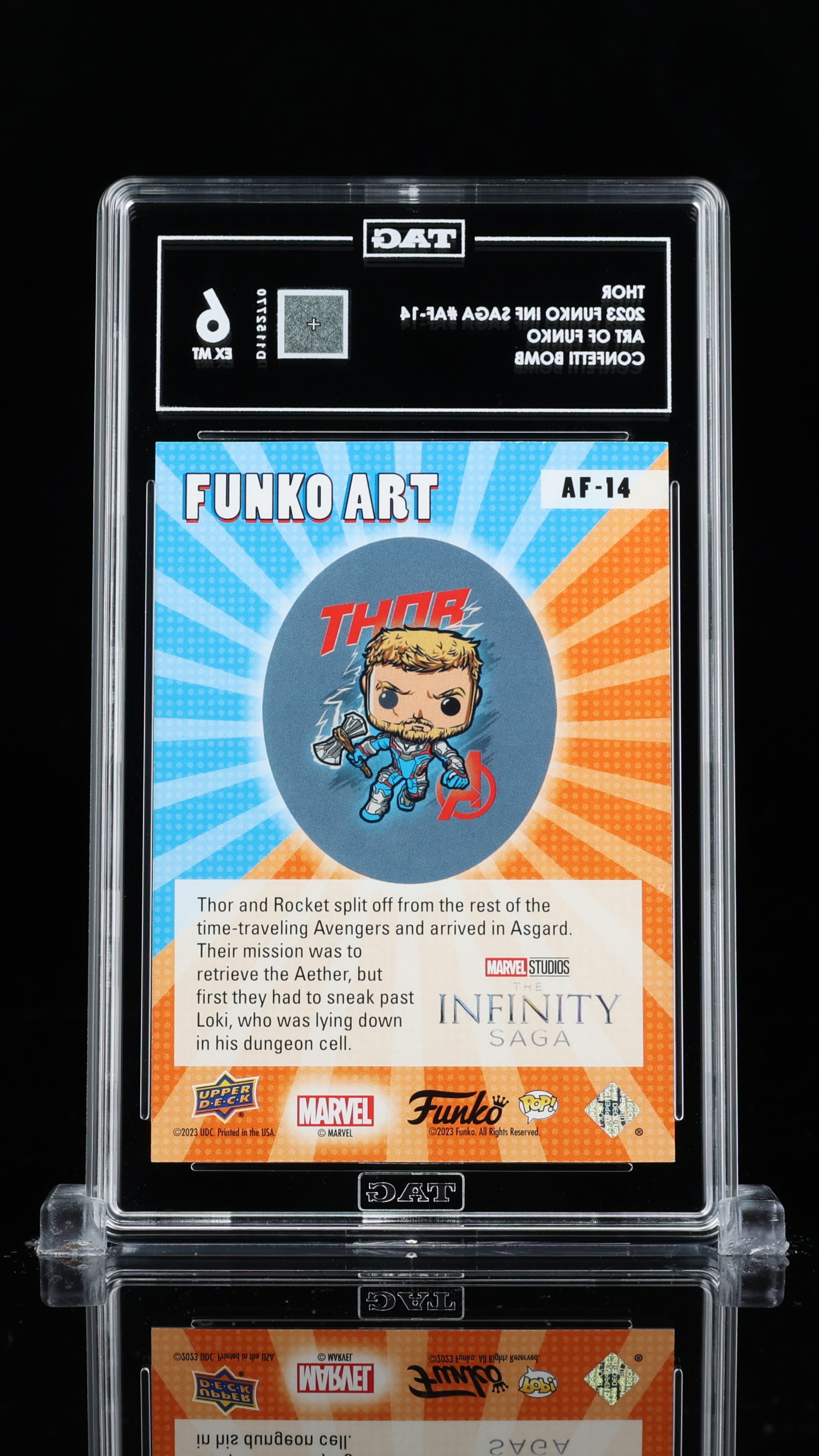 2023 Upper Deck Funko Infinity Saga Marvel—Thor #AF-14 Confetti Bomb —TAG 6