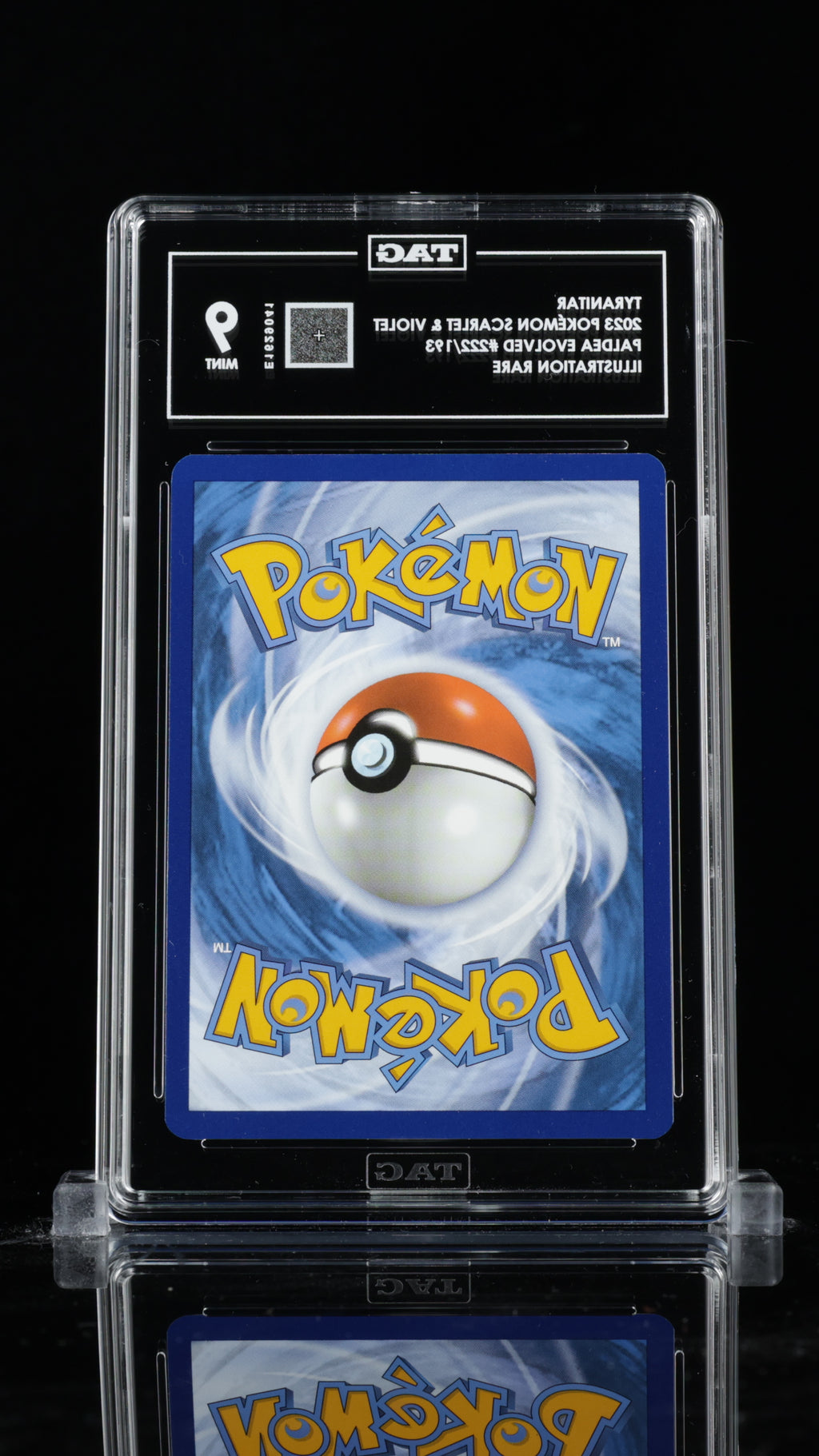 2023 Pokemon—Tyranitar #222/193 Paldea Evolved—Illustration Rare Foil TAG 9