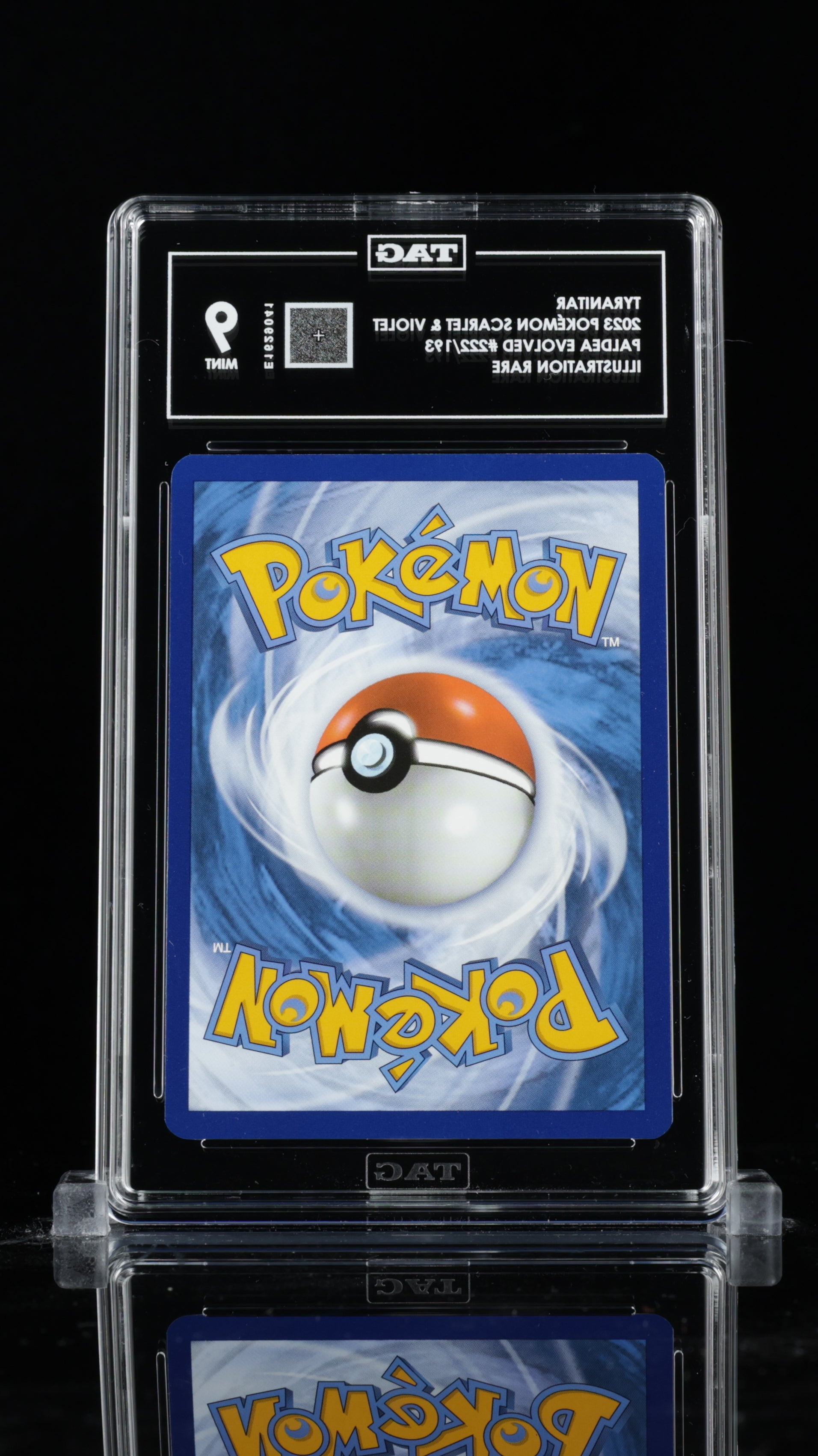 2023 Pokemon—Tyranitar #222/193 Paldea Evolved—Illustration Rare Foil TAG 9