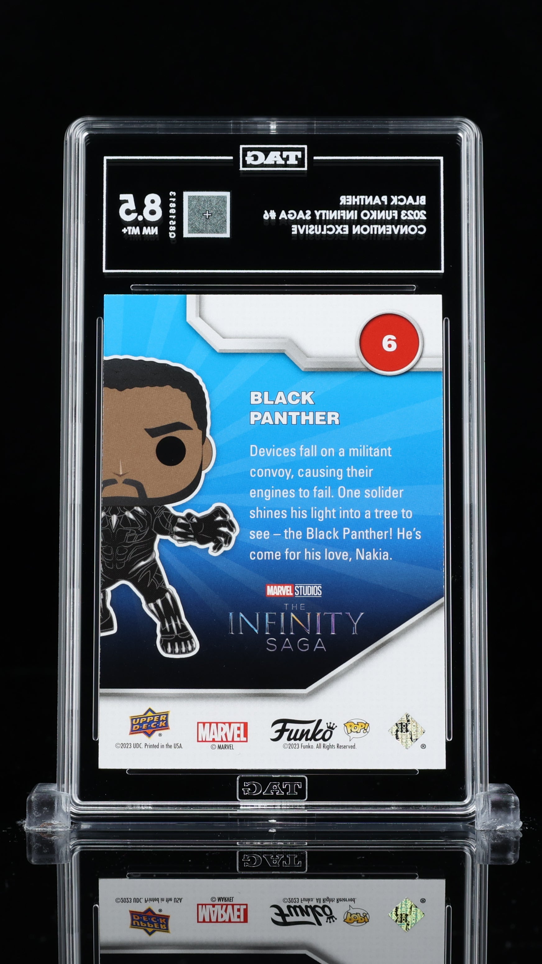 2023 Upper Deck Funko Infinity Saga —Black Panther #6 Convention Ex.—TAG 8.5
