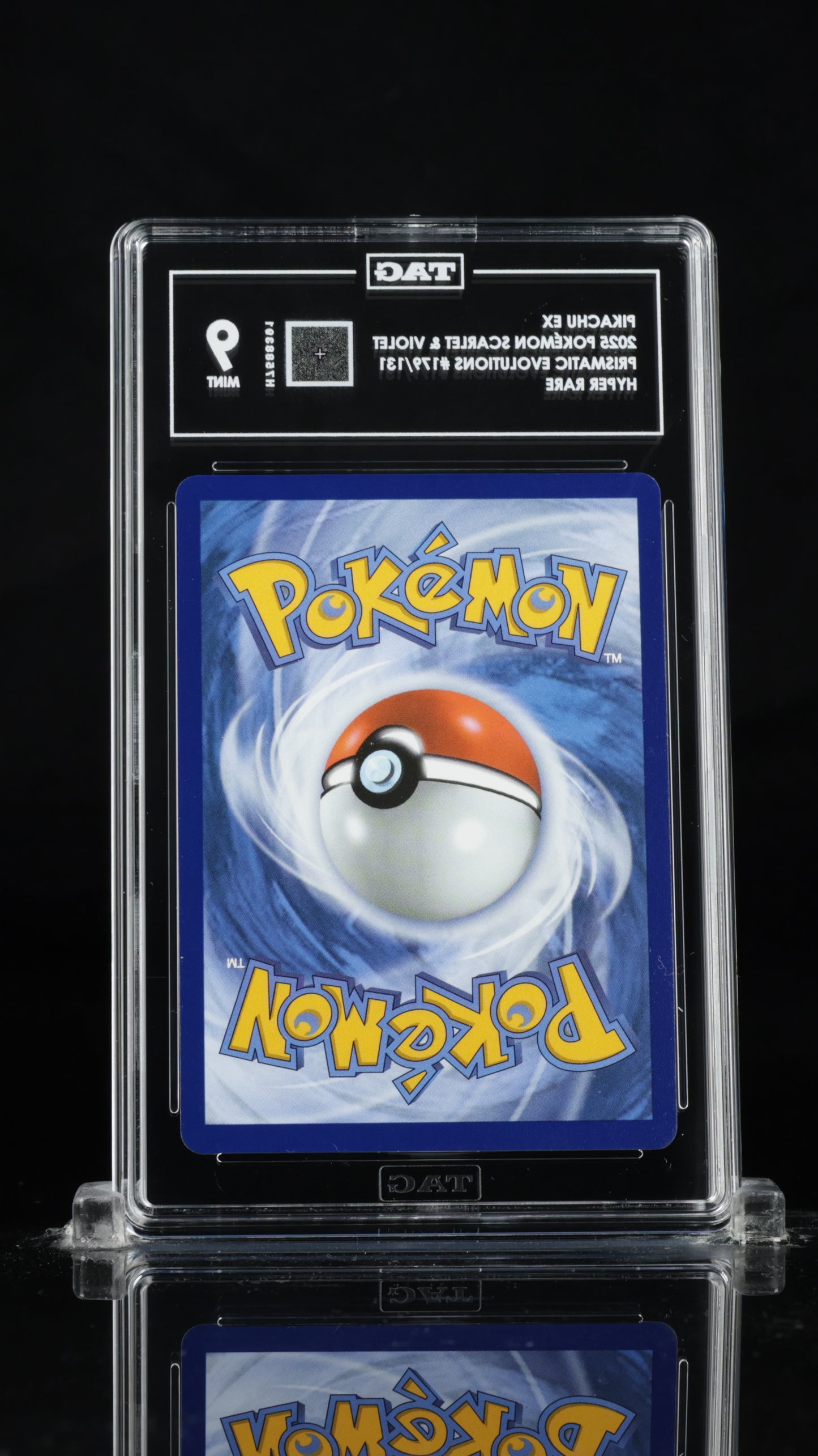 2025 Pokemon—Pikachu ex #179/131 Prismatic Evolutions— TAG 9
