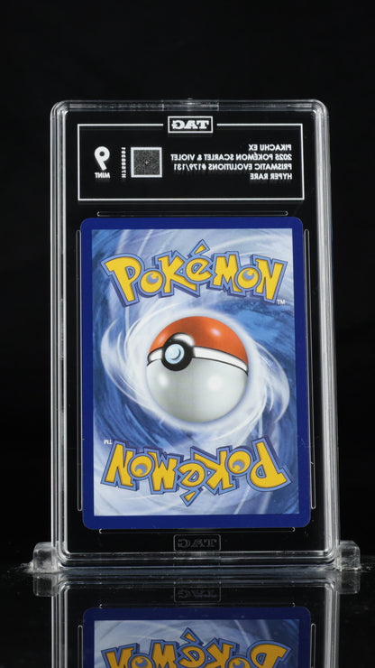 2025 Pokemon—Pikachu ex #179/131 Prismatic Evolutions— TAG 9