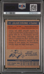 1972 Topps Basketball—Julius Erving #195 —PSA 8
