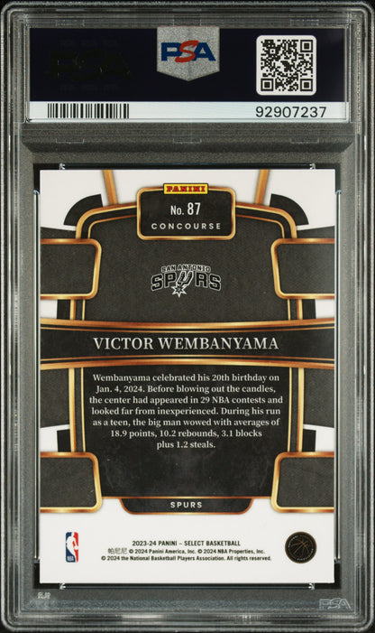 2023 Panini Select Victor Wembanyama #87 Blue PSA 10