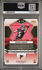 2022 Panini Mosaic Football—Drake London #275 Rookie RC Green —PSA 10