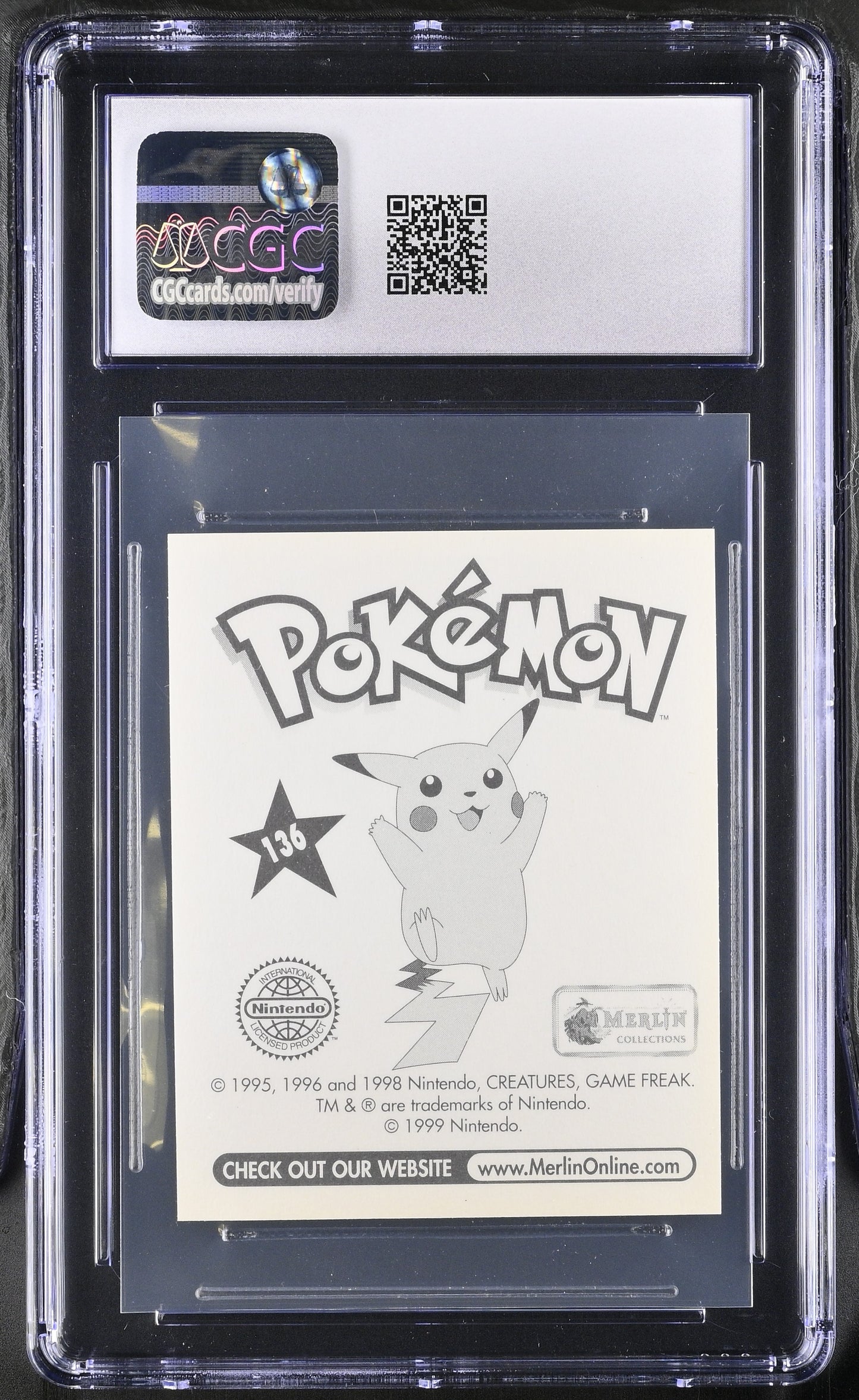 1998 Merlin Series 1 Pokémon Merlin Flareon #136 CGC 8.5