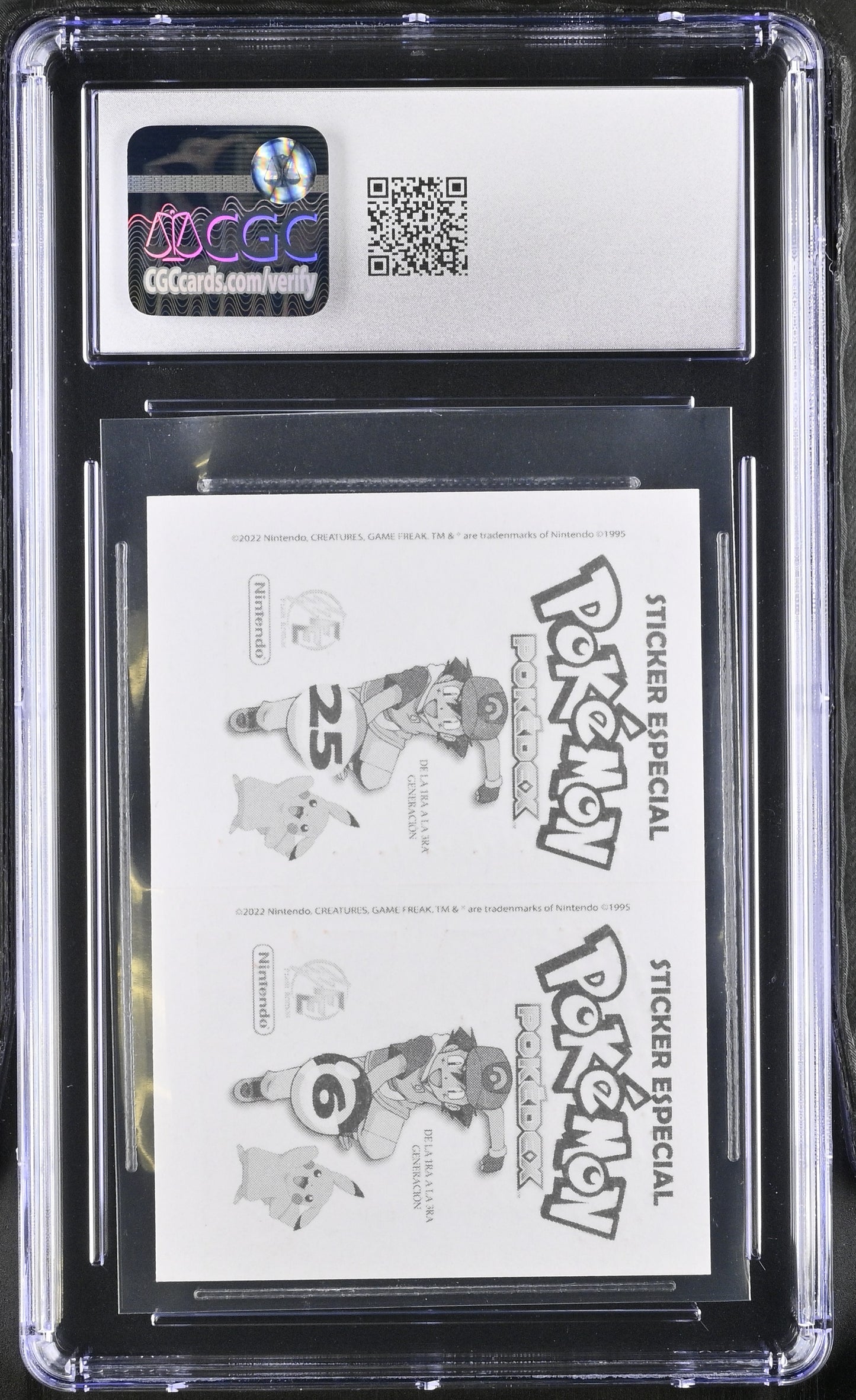 2022 Flash Editorial Pok^dex Stickers Other Pokémon Cards Charizard/Pikachu Blue Foil #6/25 CGC 8.5