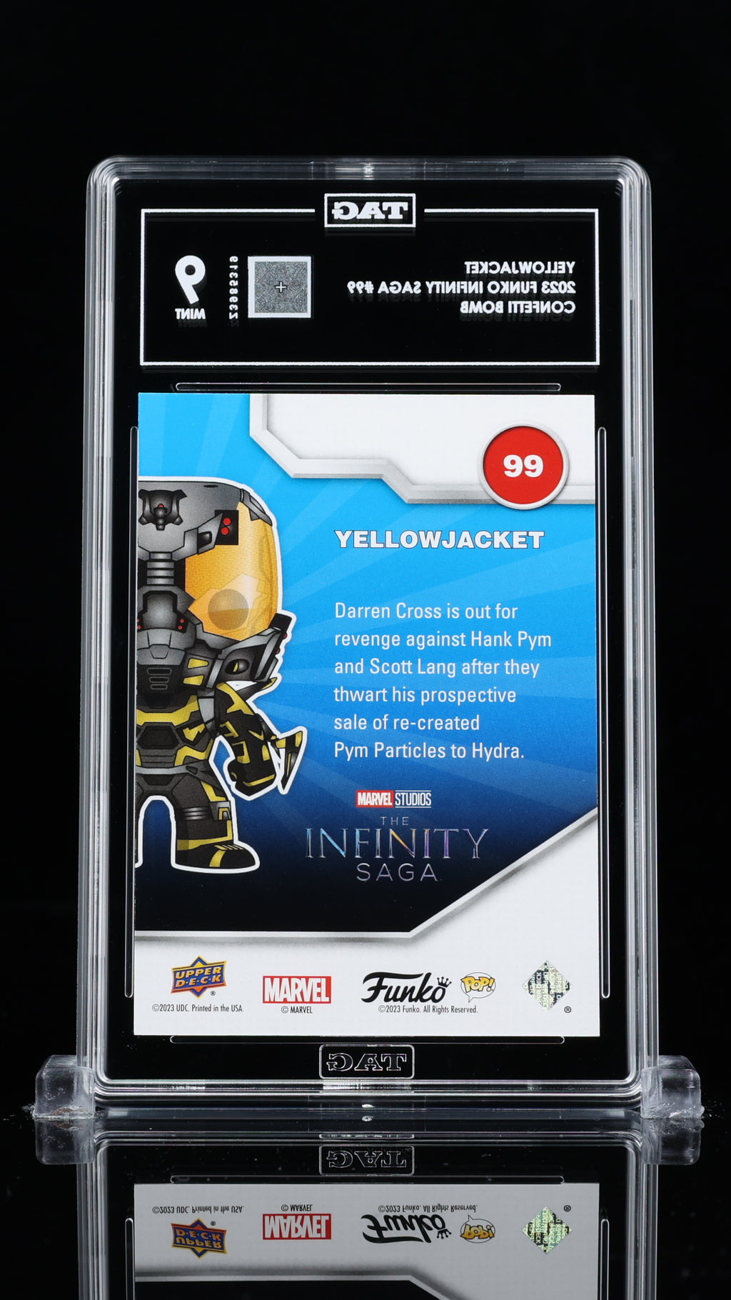 2023 Upper Deck Funko Infinity Saga Marvel—Yellowjacket #99 Confetti Bomb —TAG 9